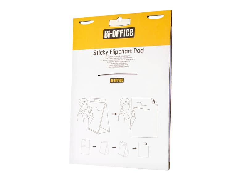 Blocco carta Bi-Office per cavalletti - 65x95 cm - foglio bianco 60 g/m² -  20 fogli - FL0325103 a soli 8.21 € su