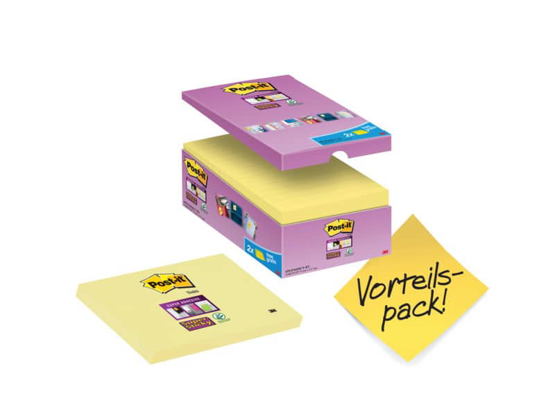 Foglietti Post-it® Notes in carta riciclata assortiti pastello conf. Torre  da 24 blocchetti da 100 ff - 653-1RPT-N