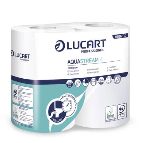 Carta igienica 2 veli in pura cellulosa 300 strappi Lucart Professional  Strong Maxi conf. 6 rotoli - 811E04 a soli 3.88 € su