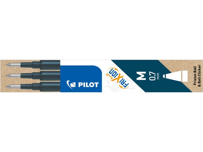 Pilot Frixion - Ricarica Per Penna Roller, 0,7 Mm, 12 Pezzi Blu, 4 Set 3 Pz  & Ball - Ricariche Da 3 - Punta Media - Pacco Da 2 - Rosso