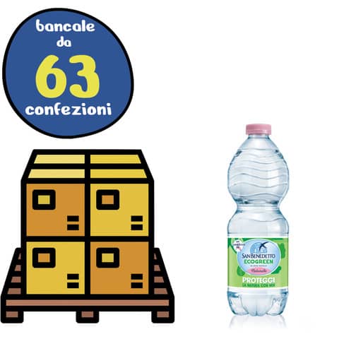 Acqua minerale 500 ml San Benedetto Ecogreen naturale in conf. da