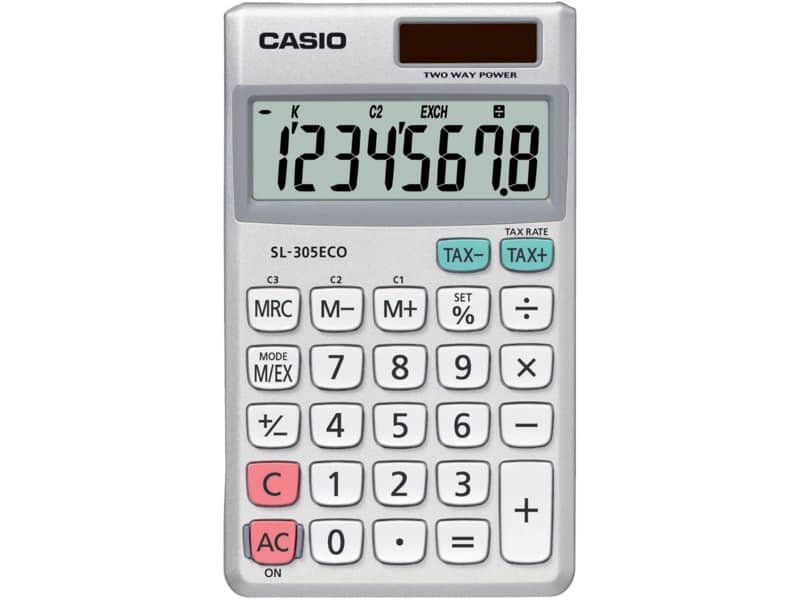 CASIO - SL-310UC-GN-W-EC - Calcolatrice tascabile 10 cifre - solare e  batteria verde - 4549526700132