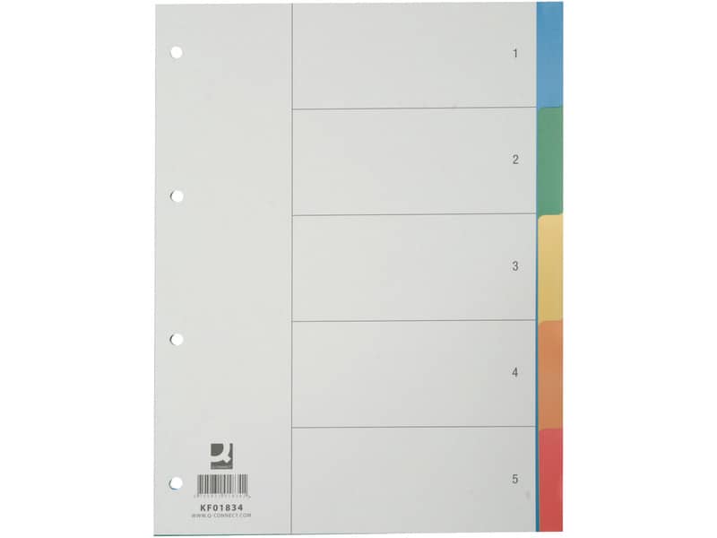 Separatore Record S - 6 tasti - PP - 21 x 29,7 cm - A4 - multicolore - Sei  Rota su