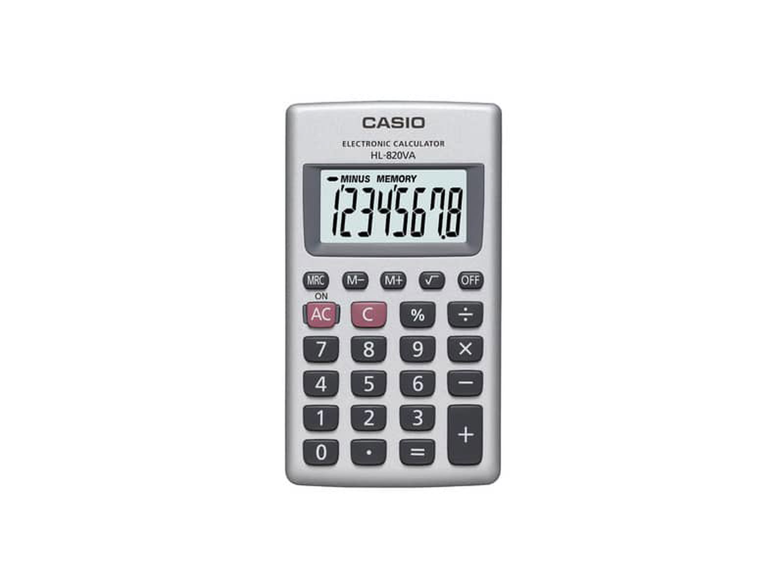 Calcolatrice scientifica CASIO 7x12cm tascabile 10 cifre - solare