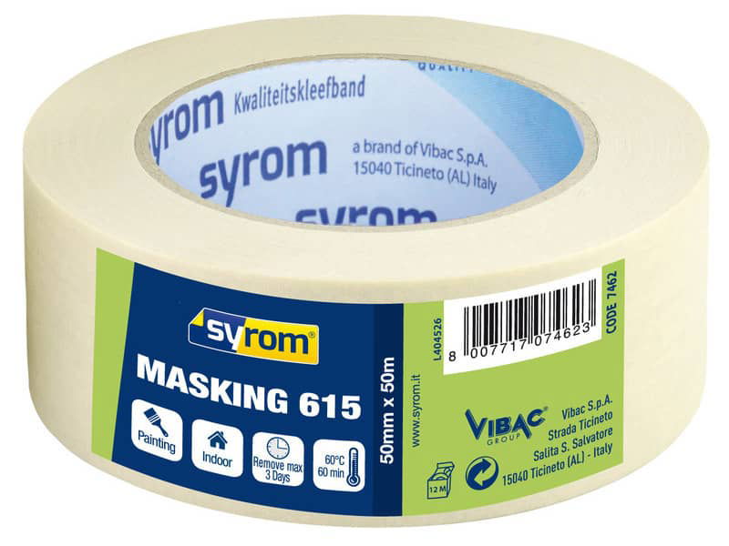Nastro adesivo in carta Masking 615 SYROM avorio formato 19 mm x 50 m 7451  a soli 1.57 € su