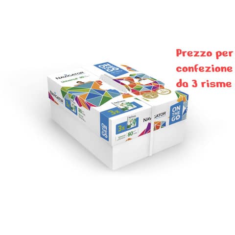 Carta A4 per archiviazione Navigator Organizer 4 fori risma da 500 fogli -  NOR0800162 - Lineacontabile