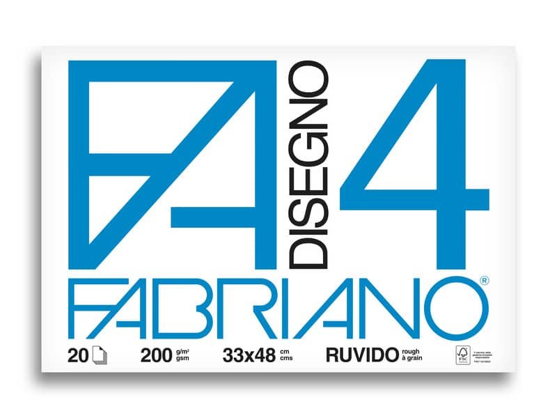 Album da disegno Fabriano F4 220 g/m² 20 33x48 cm ff. lisci riquadrati  05201797 a soli 15.3 € su