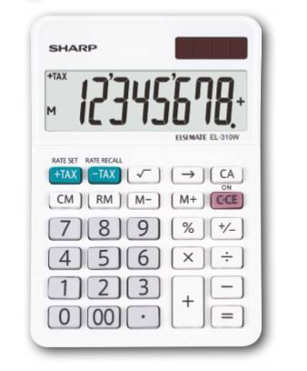 Calcolatrice da tavolo a 10 cifre SHARP con ampia varietà di funzioni  bianco SH-ELM332BWH a soli 16.25 € su