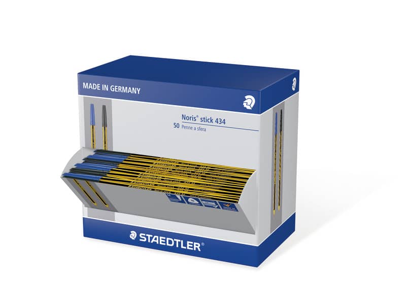 Conf. 20 Pezzi Penna a Sfera Staedtler Noris Stick Blu (43403KP5) 1mm -  TONERAMICO