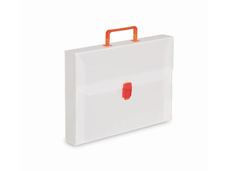 Valigetta portadisegni DISPACO a una chiusura polionda cannettato bianco  traspar. 53x38 cm dorso 3,5 cm - EURO 4T a soli 7.21 € su