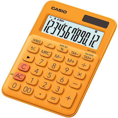 Calcolatrice da tavolo CASIO solare o batteria – display 12 cifre – grigio  DF-120ECO - Casio - Cartoleria e scuola