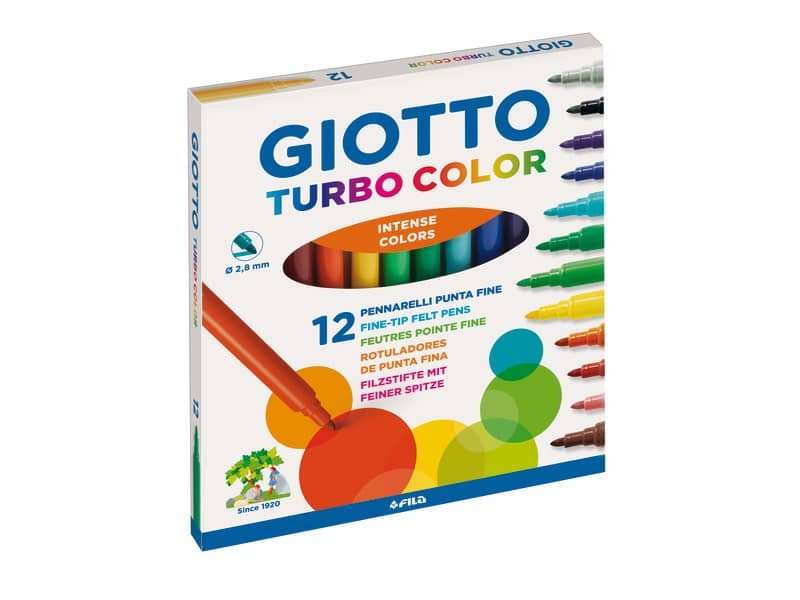 Pennarelli a punta grossa Giotto Turbo Maxi 24 colori