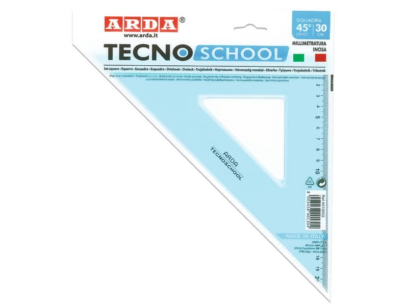 Goniometro ARDA Linea Tecnoschool polistirolo termoresistente azzurro  trasparente 360° 12 cm - 405SS a soli 1.88 € su