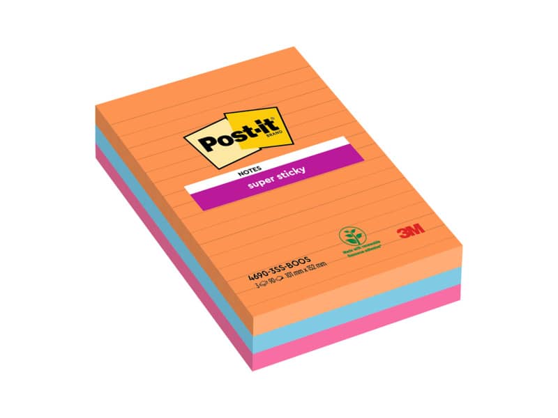 Foglietti Post-it Super Sticky 76x76 mm colori assortiti neon Value Pack  21+3 blocchetti GRATIS - 654-P24SSCOL-EU a soli 45.69 € su