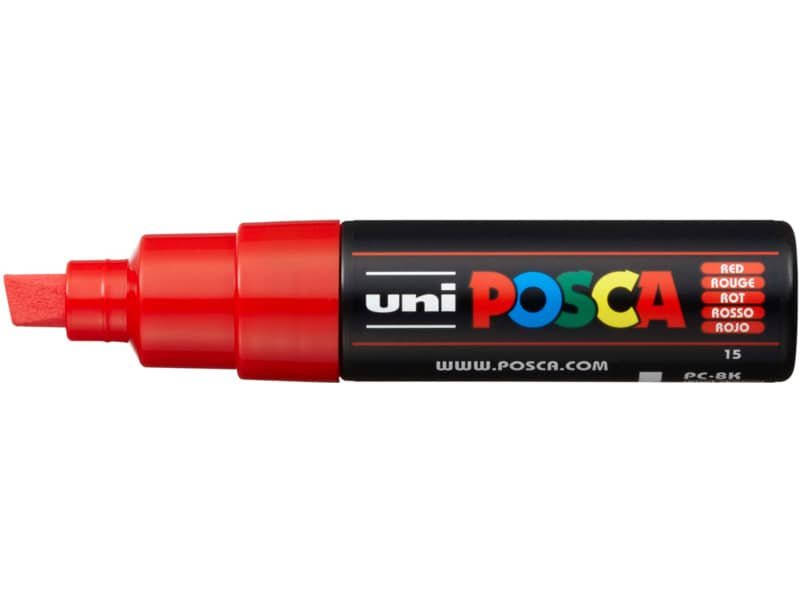 UNI-POSCA - M 84008608 - Gift box marcatore a tempera punta media colori  assortiti uni posca tappo barattolo argento - 8059484008608
