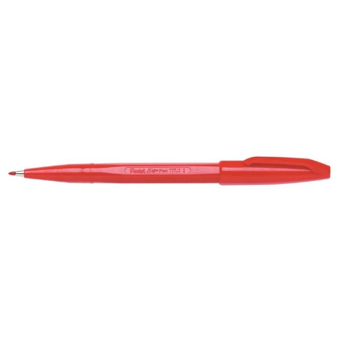 Pennarello Pentel Sign Pen punta fibra 2 mm 0,8 mm rosso S520-B a