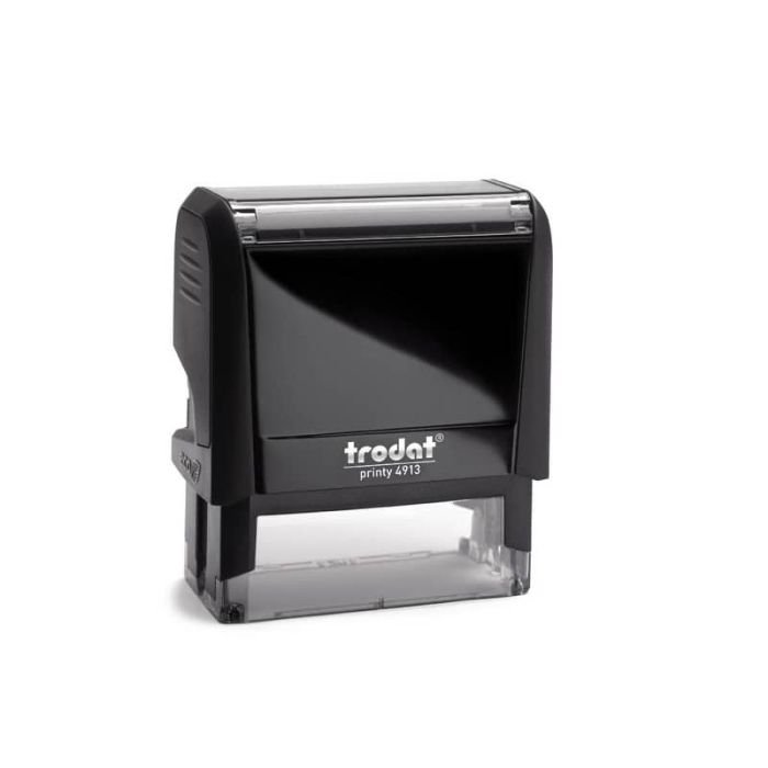 Timbro autoinchiostrante personalizzabile TRODAT PRINTY 4913 misura 58x22  mm nero - (max 6 righe) a soli 24.75 € su