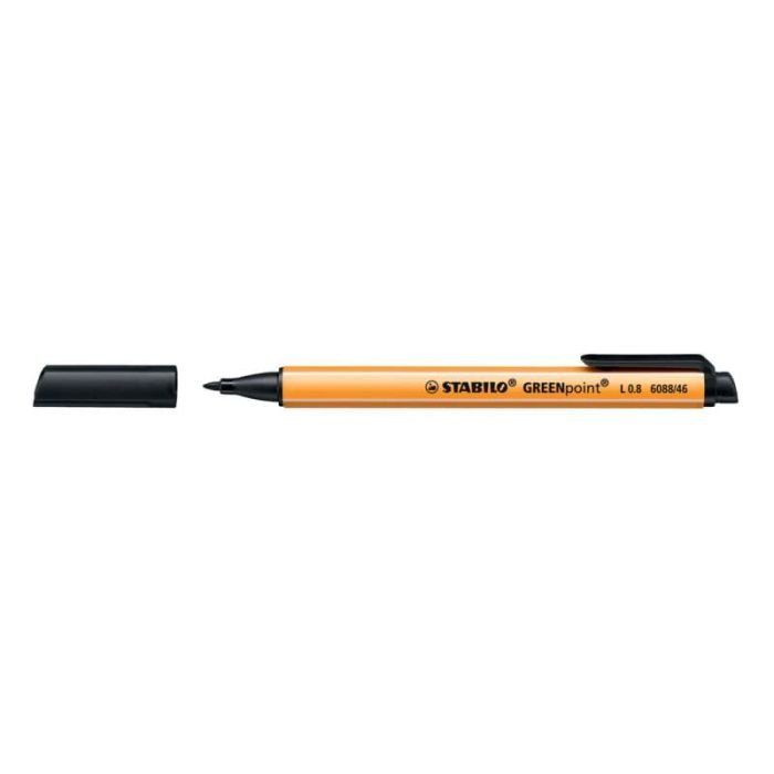 Penna con punta in fibra Stabilo GREENpoint 0,8 mm nero 6088/46 a soli 1.56  € su