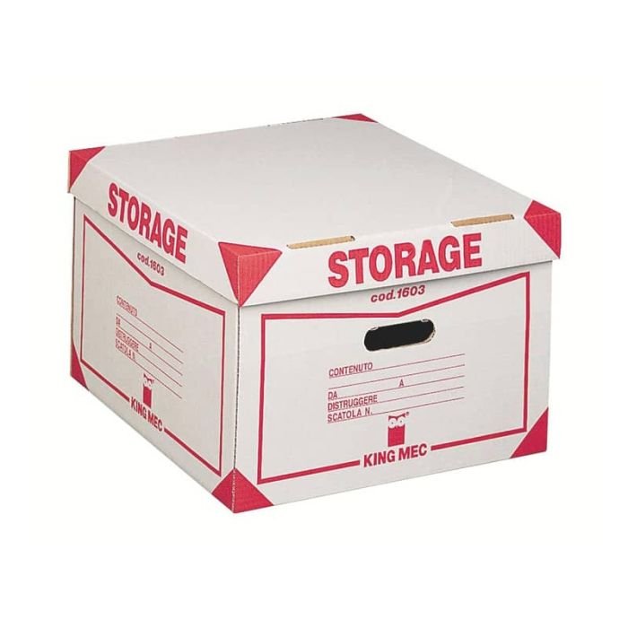 Contenitore 4 scatole King Mec Storage 41x27x43 cm bianco 160300 a soli  10.32 € su