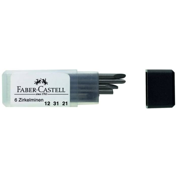 Mine per compasso Faber-Castell 2 mm H astuccio da 6 - 123121 a soli 4.32 €  su