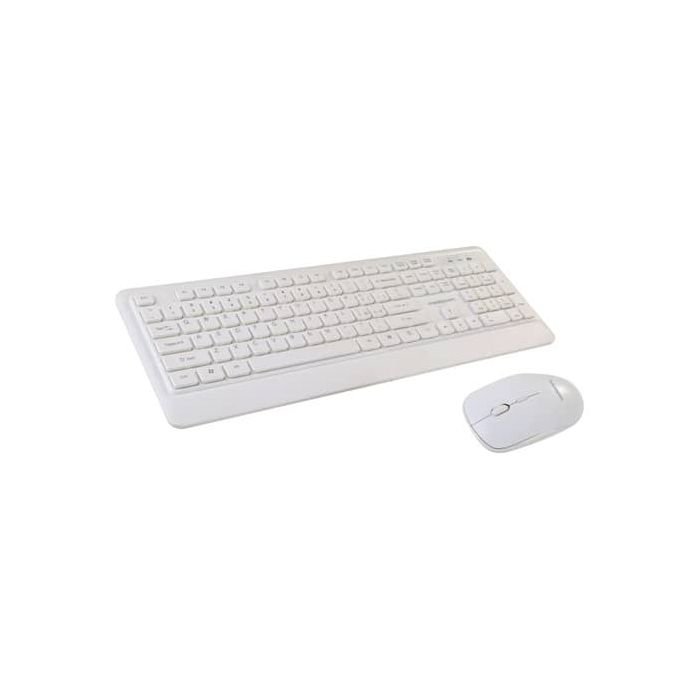 Set mouse e tastiera Mediacom Wireless Combo NX971 con tecnologia ottica  2.4 GHz bianco - M-MCK971 a soli 36.64 € su