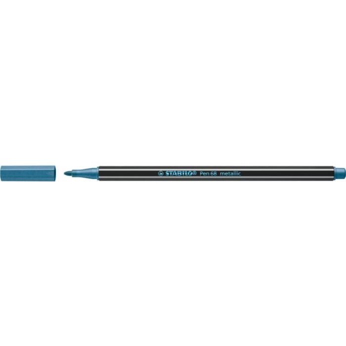 Pennarelli Stabilo Pen 68 metallic 1 mm blu metallizzato - 68/841 a soli  2.54 € su