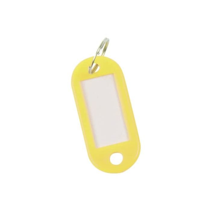 Targhetta portachiavi Q-Connect standard in plastica 5x2,2 cm  giallo/arancio Confezione da 10 pezzi - KF10873 a soli 1.37 € su