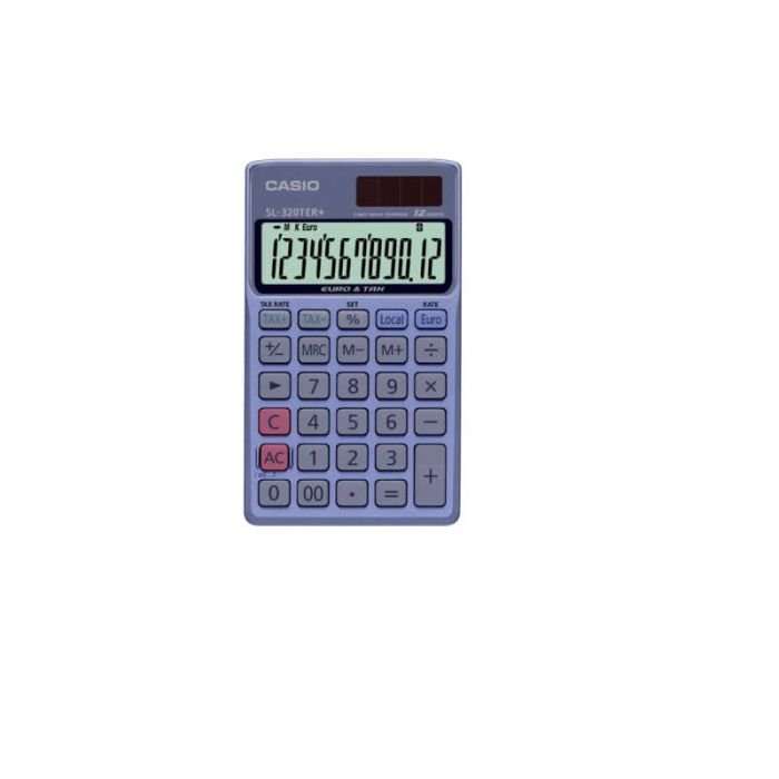 Calcolatrice scientifica CASIO tascabile 12 cifre - solare e batteria Blu  Scuro - SL-320TER+ a soli 14.76 € su