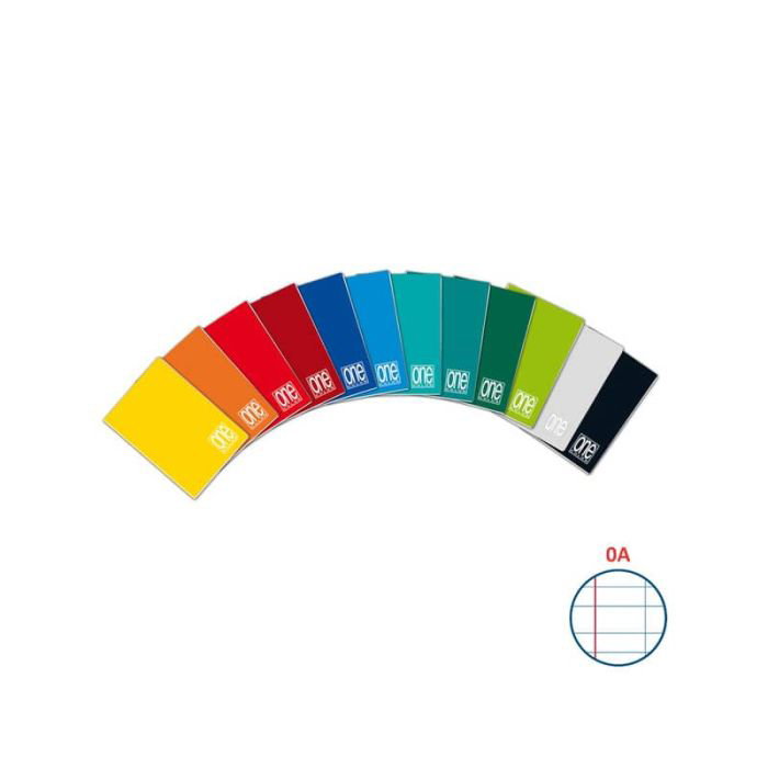 Quaderno a righe One Color A5 a punto metallico colori assortiti rigatura A  - 1403 a soli 0.99 € su