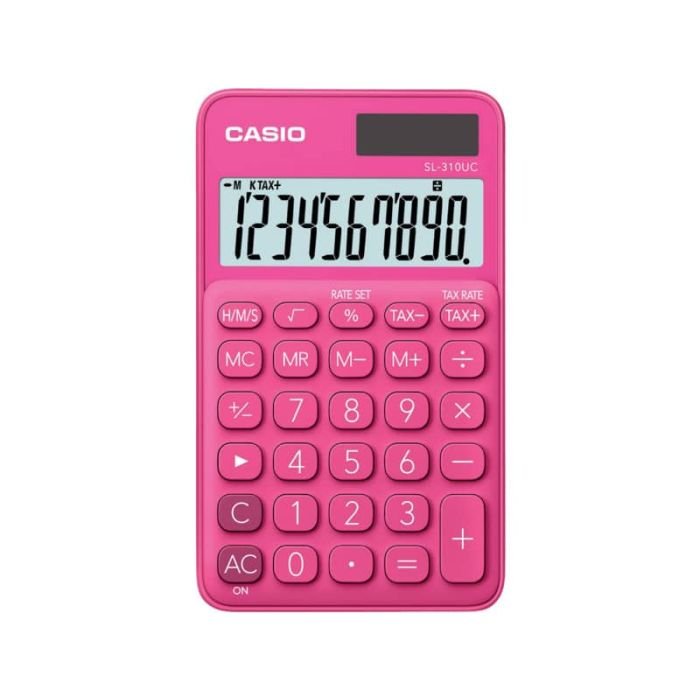 Calcolatrice scientifica CASIO tascabile 10 cifre - solare e batteria Rosso  - SL-310UC-RD a soli 14.13 € su
