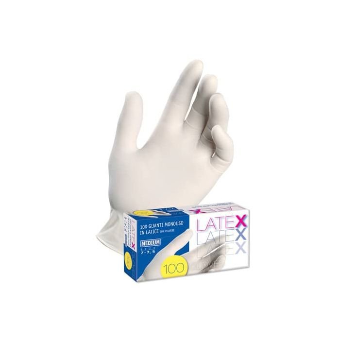 Guanti in lattice con polvere Icoguanti Latex M bianchi scatola da 100  guanti - ESL/MEDIA a soli 13.26 € su