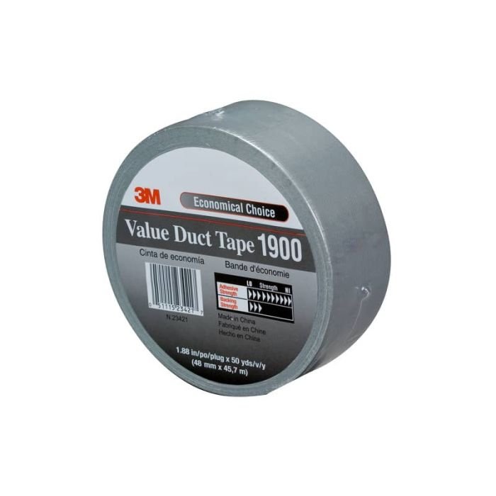 Nastro adesivo telato 3M Value Duct Tape nero 1900 a soli 8.56