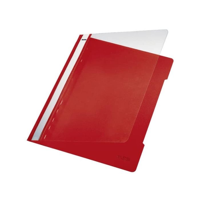 Cartellina ad aghi con clip Leitz in PVC A4 rosso 41910025 a soli 1.62 € su