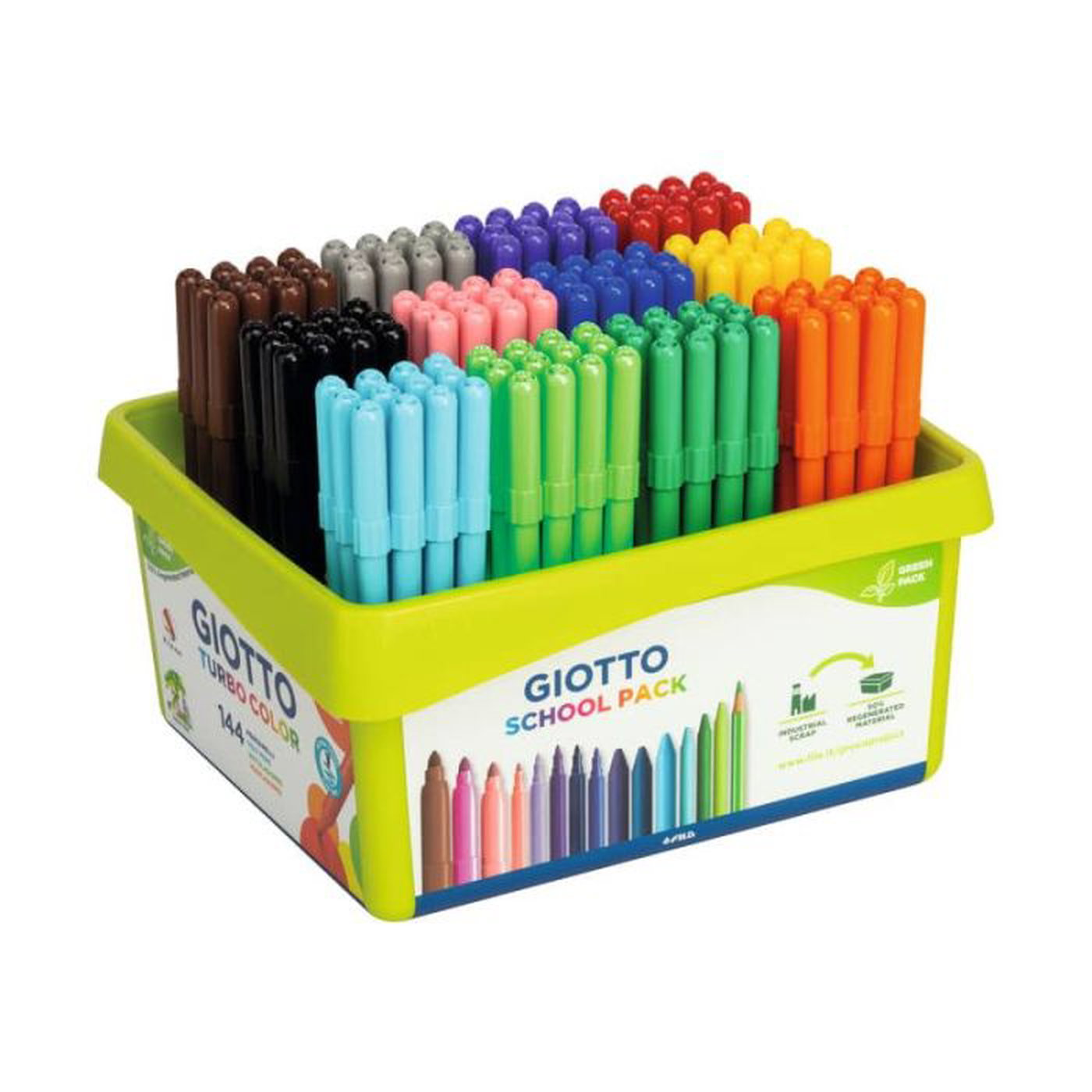 Pennarelli GIOTTO Turbo Color punta fine 2,8 mm assortiti Schoolpack da 144  - 523800 a soli 32.15 € su