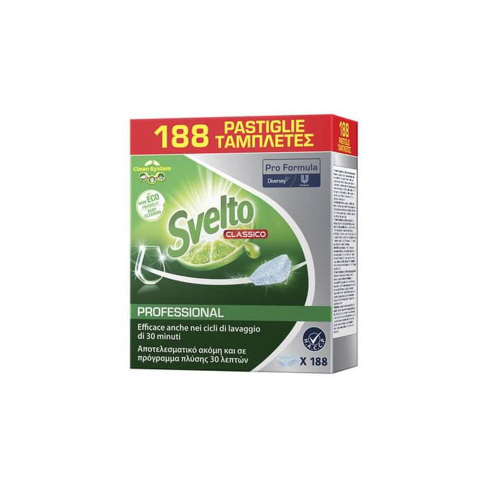 Detergente lavastoviglie Svelto Professional Tablets con estratto di limone  conf. 200 pezzi - 7510491 a soli 59.91 € su