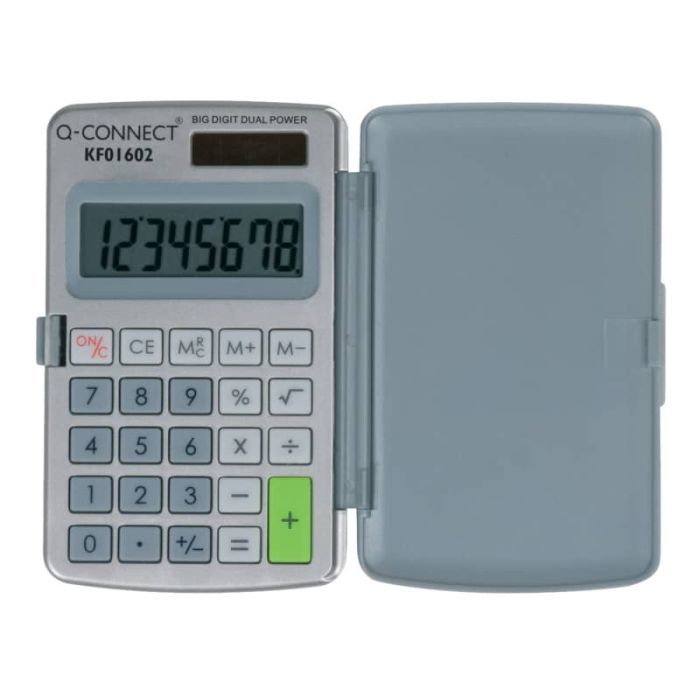 Calcolatrice solare da tasca Q-Connect 8 cifre KF01602 a soli 4.78 € su