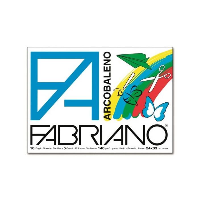 Album da disegno Fabriano ARCOBALENO 140 g/m² 10 24x33 cm 2 fogli x colore  44312433 a soli 2.9 € su