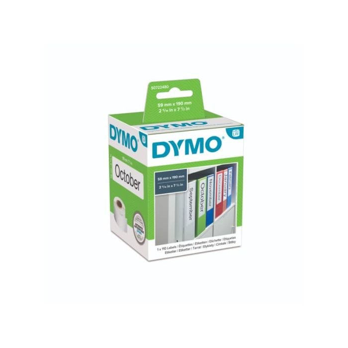 Rotolo da 110 etichette Dymo LabelWriter registratori G. 190x59 mm bianco  S0722480 a soli 32.48 € su