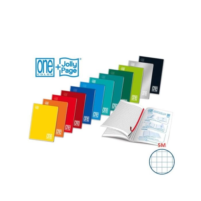 Quaderno Maxi One Color punto metallico 21 ff quadretti 5M A4 - 21x29,7 cm  1411 a soli 1.46 € su