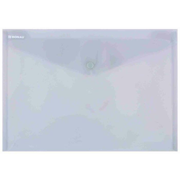 Buste con bottone in PPL ecologico Donau formato A4 grigio - conf. da 12 pz  - 8544001PL-02 a soli 8.88 € su