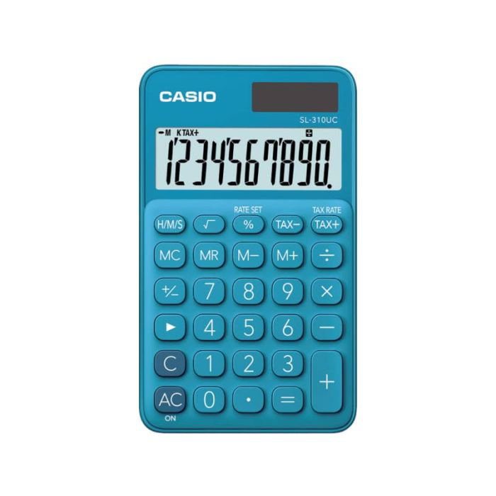 Calcolatrice scientifica CASIO tascabile 10 cifre - solare e batteria Blu -  SL-310UC-BU a soli 14.13 € su