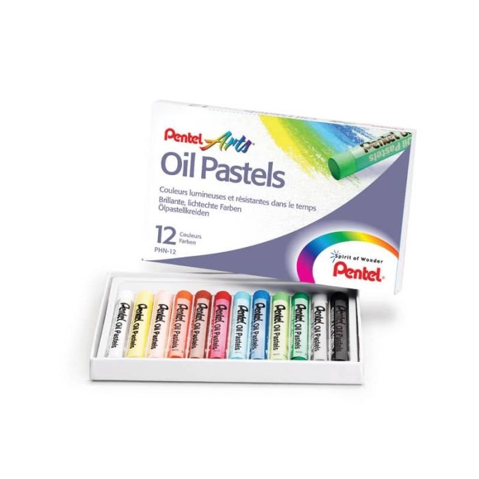 Pastelli a olio Pentel Arts Oil Pastel - 8 mm colori assortiti Conf. 12  pezzi - 0100524 a soli 2.7 € su
