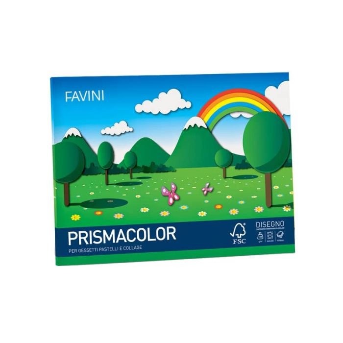 Album da disegno FAVINI PRISMACOLOR in cartoncino monoruvido 5 colori  assortiti 128 g/m² 24x33cm - A12X244 a soli 3.43 € su