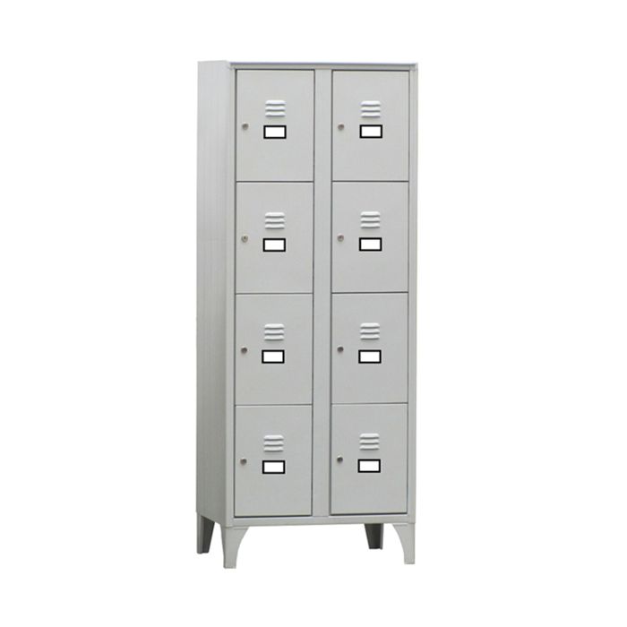 Armadio spogliatoio in metallo - 1 vano - con divisorio - 40 x 50 x 180 cm  - grigio - Fasma