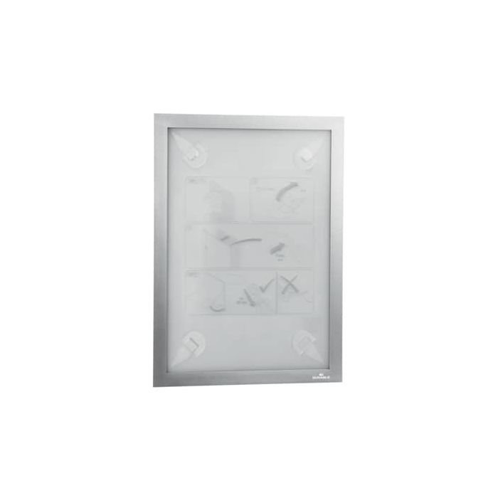 Cornice magnetica - Duraframe - A4 - 21 x 29,7 cm - argento - Durable su