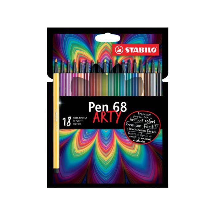 Pennarello Premium STABILO Pen 68 Rollerset con 25 colori assortiti