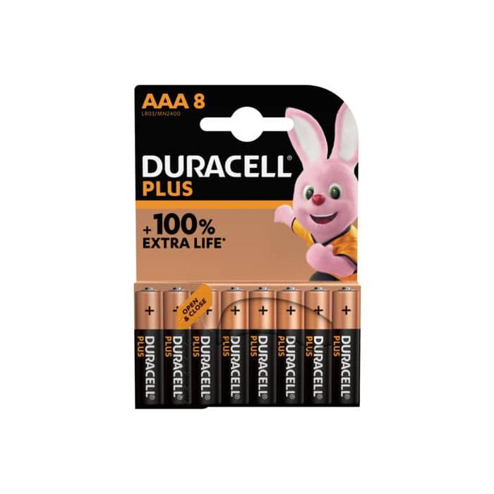 Batterie alcaline Duracell Plus100 Ministilo AAA - MN2400 mAh - blister da  8 - DU0211 a soli 9.98 € su