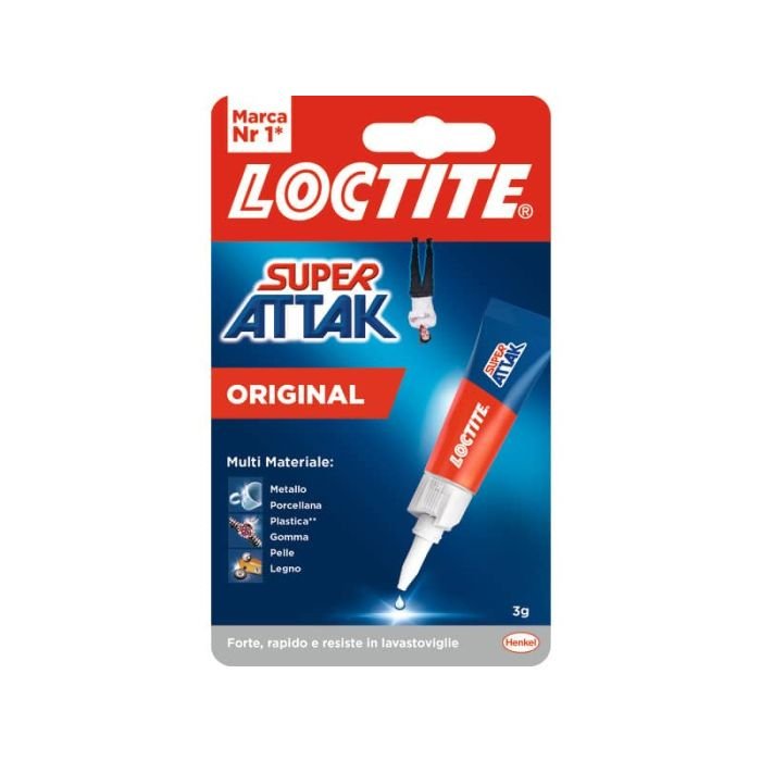 Colla Loctite Super Attak Original Plus 3 g. trasparente 2048080 a soli 4.4  € su