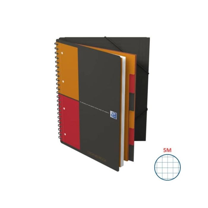 Quaderno spiralato OXFORD Organizerbook International A4+ grigio