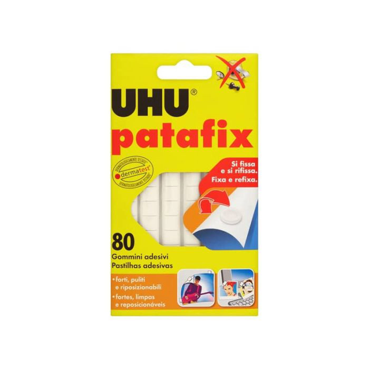 Gommini adesivi Uhu Patafix bianco Conf. 80 pezzi - D1620 a soli 4.31 € su